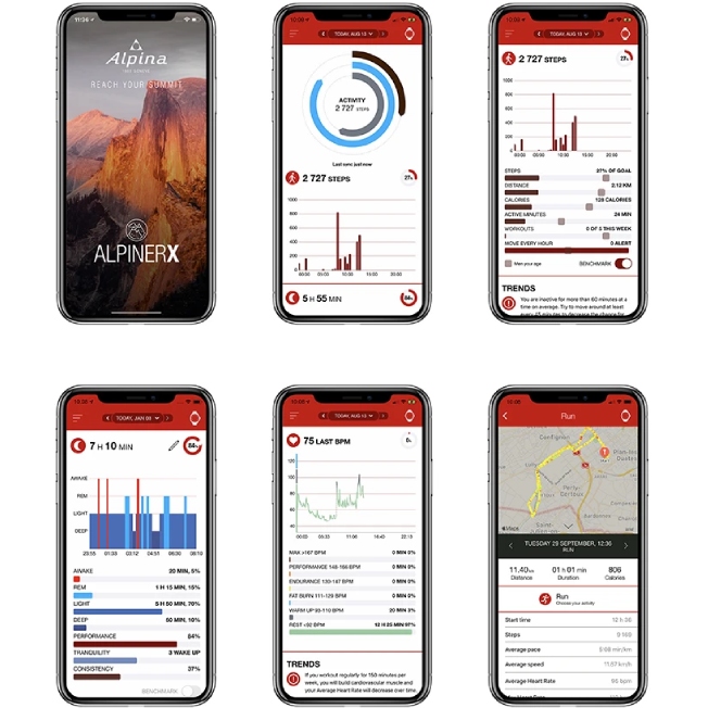 Alpina AlpinerX Alive Smartwatch Schwarz-Grau - Image 8