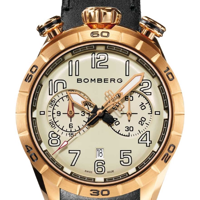 Bomberg BB-68 Gold Grey Chronograph – Bild 3