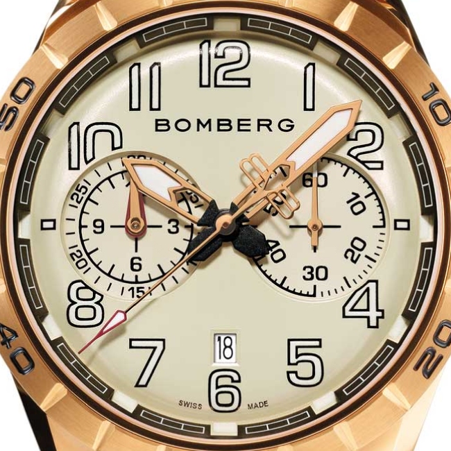 Bomberg BB-68 Gold Grey Chronograph – Bild 4