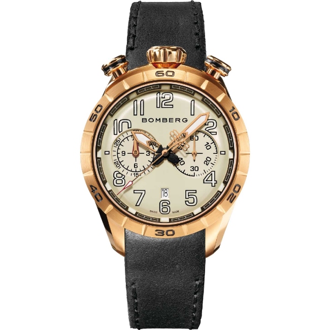 Bomberg BB-68 Gold Grey Chronograph