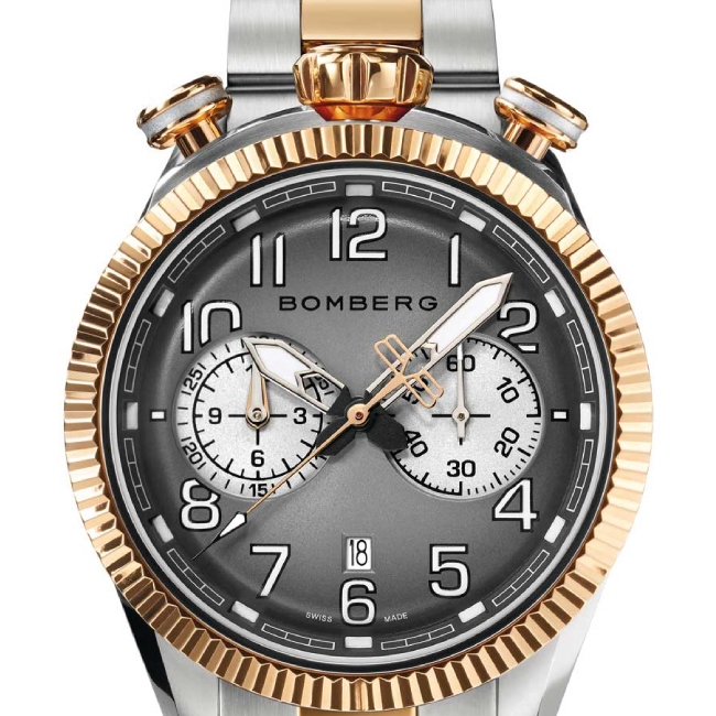 Bomberg BB-68 Smoked Dark Grey Chronograph - Image 3