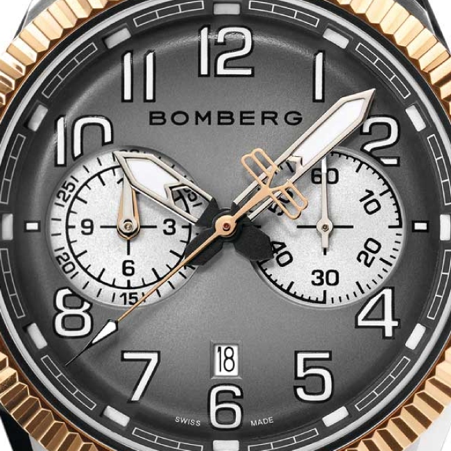 Bomberg BB-68 Smoked Dark Grey Chronograph - Image 4