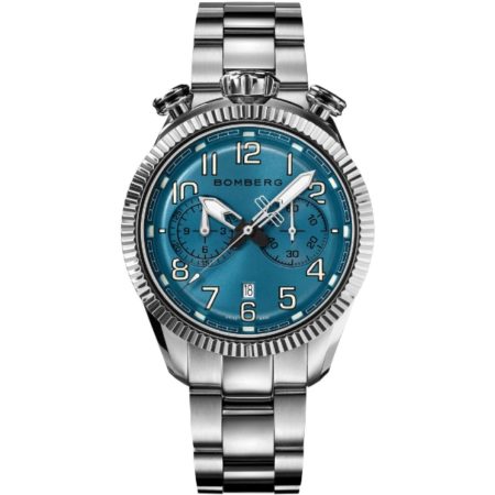 Bomberg BB-68 Smoked Light Blue Chronograph