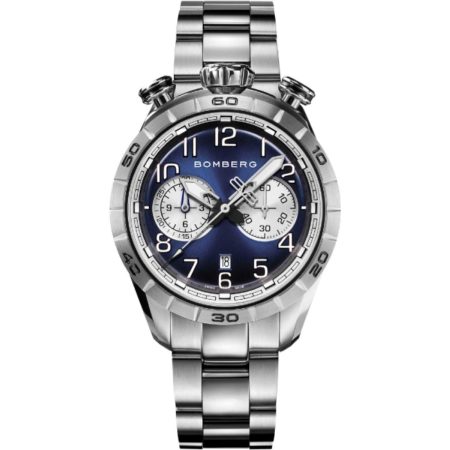 Bomberg BB-68 Dark Blue & Silver Chronograph