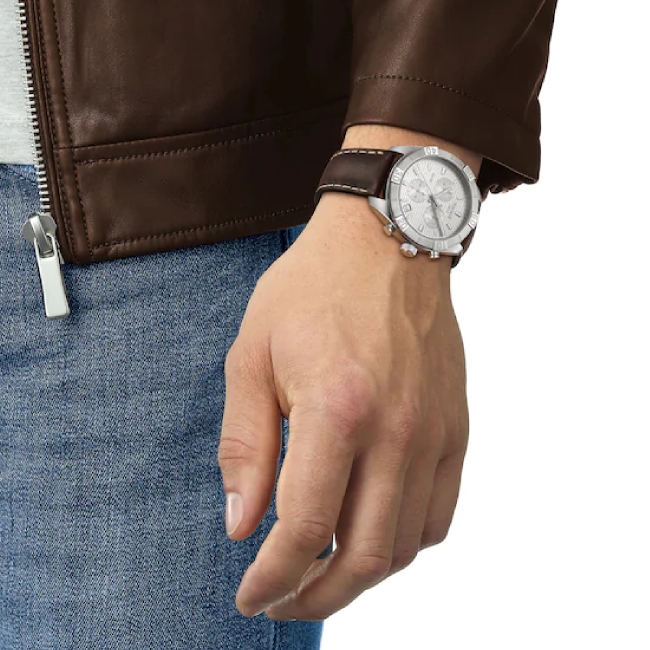 Tissot PR 100 Sport Gent Chronograph Leder braun – Image 4