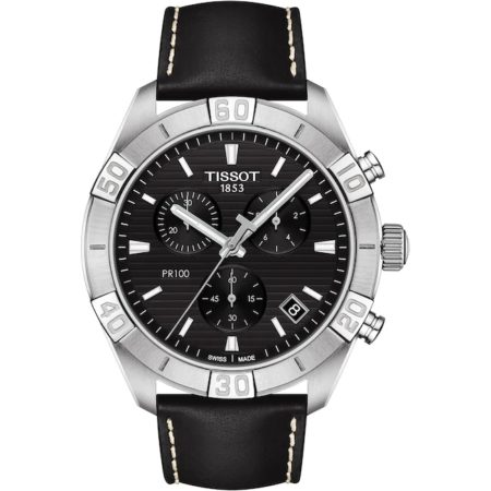 Tissot PR 100 Sport Gent Chronograph Leder schwarz