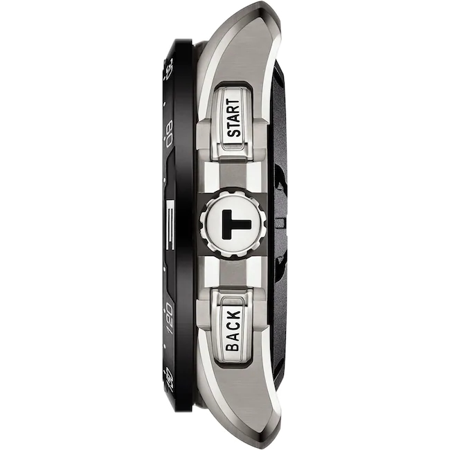 Tissot T-Touch Connect Solar Smartwatch Titan mit rotem Kautschukarmband - Image 3