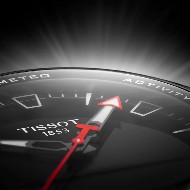 Tissot T-Touch Connect Solar Smartwatch Titan mit rotem Kautschukarmband - Image 7