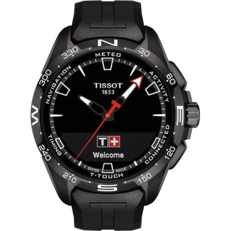 Tissot T-Touch Connect Solar Smartwatch Titan PVD Schwarz mit schwarzem Kautschukarmband