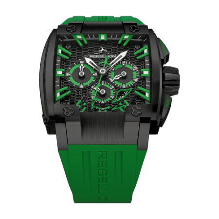 Rebellion RE1 2.0 ChronographBlack DLC Titanium / Green