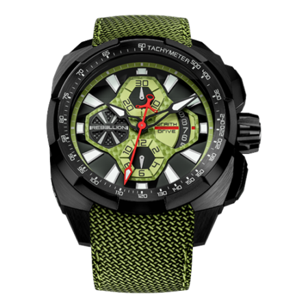 Rebellion Wraith Drive ChronographBlack PVD Titanium / Green