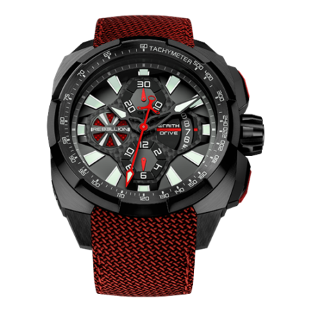 Rebellion Wraith Drive ChronographBlack PVD Titanium / Red